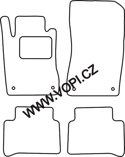 Textil-Autoteppiche Mercedes E W211 sedan/combi 2002 -2009 Colorfit Fun (2950)